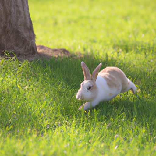一只兔子在草地上奔跑(3张)