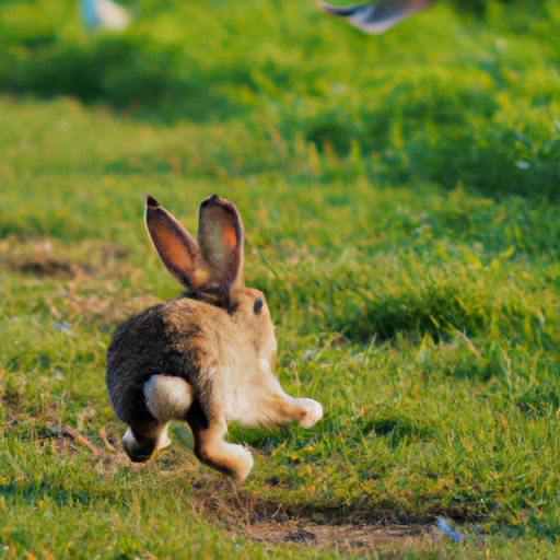 一只兔子在草地上奔跑(3张)